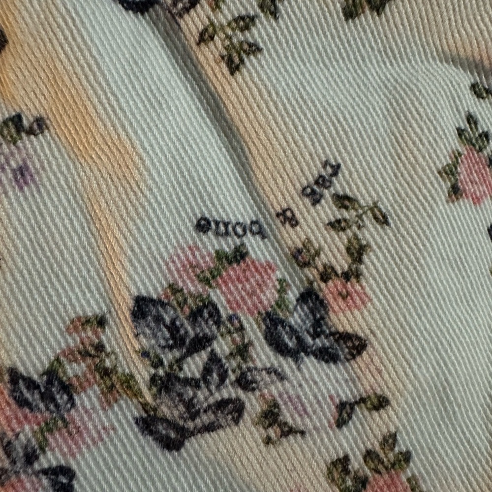 Rag and Bone Micro Floral Print Boyfriend Loose Cropped Jeans Sz 24 (Fits 25-26) - Picture 6 of 11